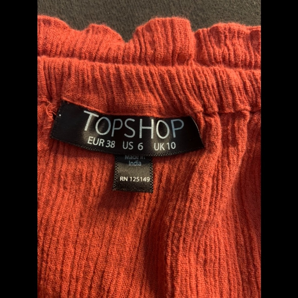 Off Shoulder Orange/Red Top - Picture 2 of 2